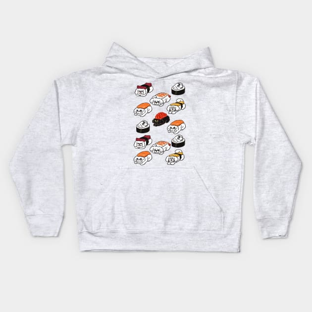 Sushi Bichon Frise Kids Hoodie by huebucket